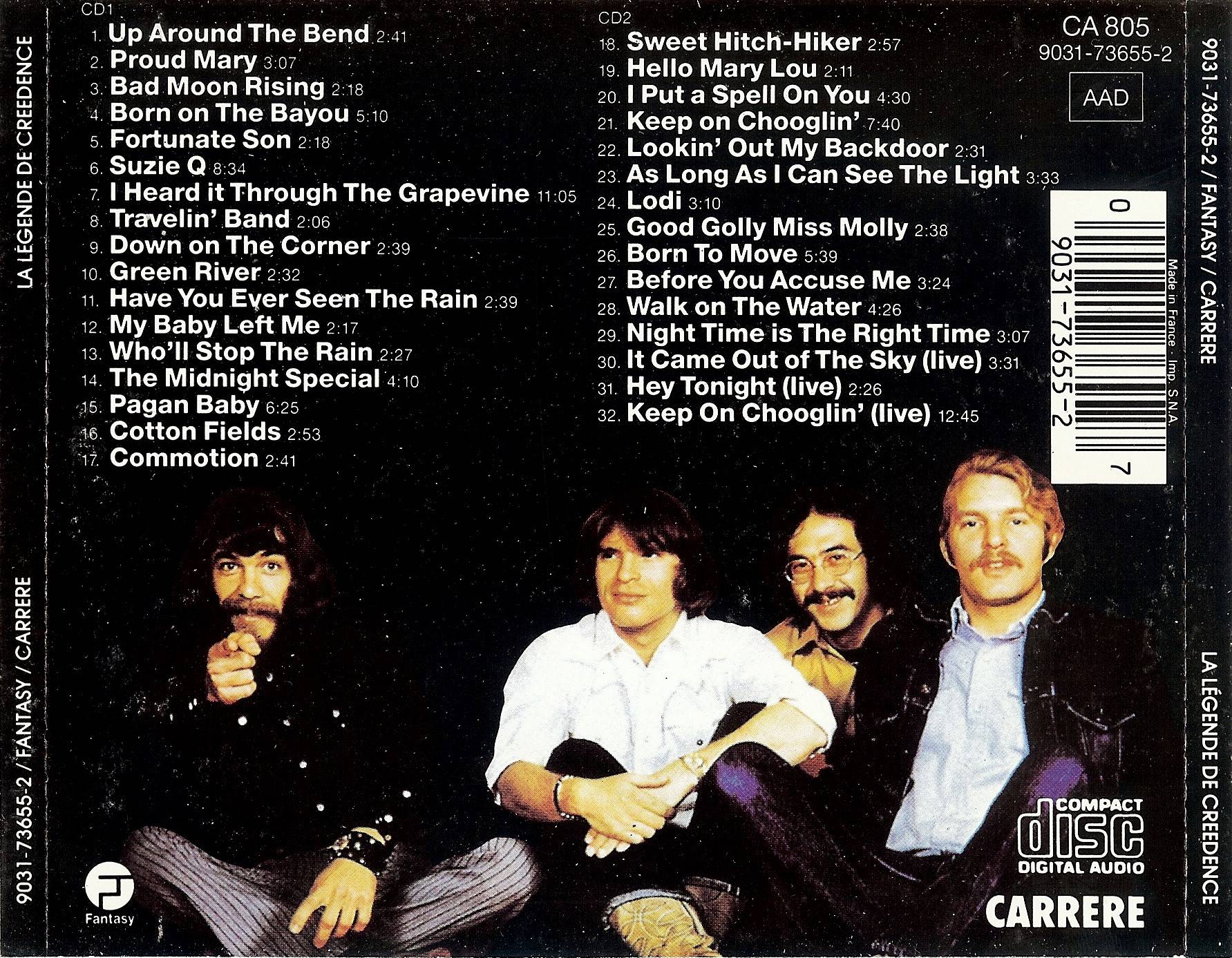 Creedence Clearwater Revival La Legende De Creedence : Back FR